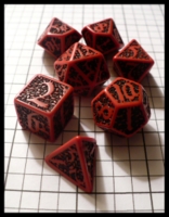 Dice : Dice - Dice Sets - Q Workshop Skull Red and Black - Q Prize Jan 2010